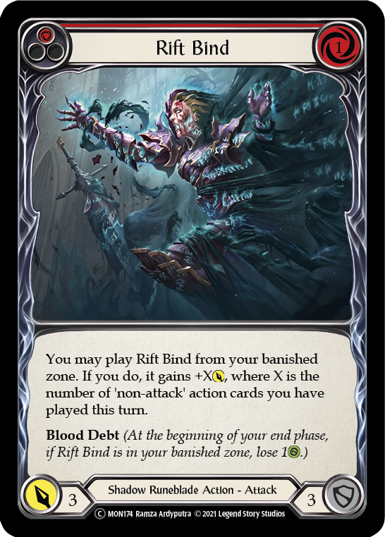 Rift Bind (Red) [U-MON174-RF] Unlimited Rainbow Foil