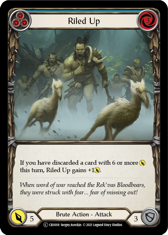 Riled Up (Blue) [U-CRU018-RF] Unlimited Rainbow Foil