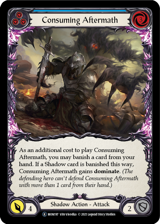 Consuming Aftermath (Blue) [U-MON197-RF] Unlimited Rainbow Foil