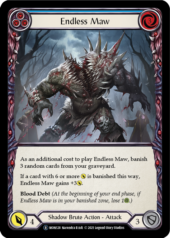 Endless Maw (Blue) [U-MON128-RF] Unlimited Rainbow Foil