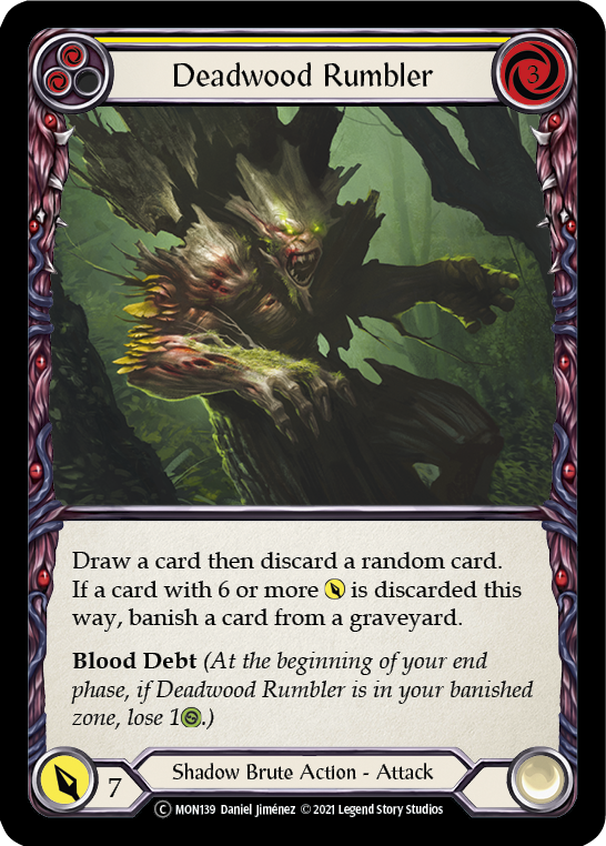 Deadwood Rumbler (Yellow) [U-MON139-RF] Unlimited Rainbow Foil