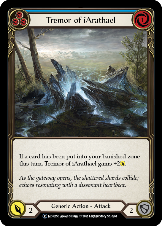 Tremor of iArathael (Blue) [U-MON256-RF] Unlimited Rainbow Foil