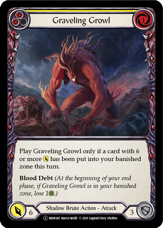 Graveling Growl (Yellow) [U-MON145-RF] Unlimited Rainbow Foil