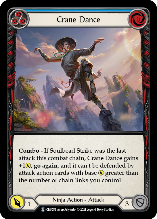 Crane Dance (Blue) [U-CRU059-RF] Unlimited Rainbow Foil