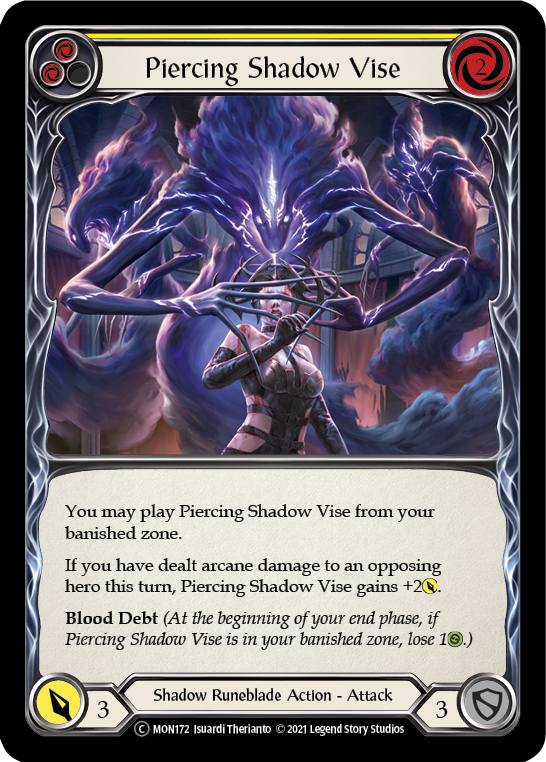 Piercing Shadow Vise (Yellow) [U-MON172-RF] Unlimited Rainbow Foil